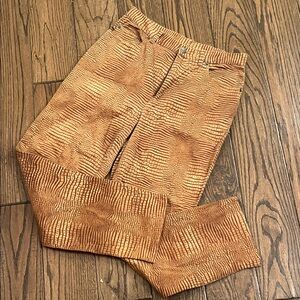 Lauren Ralph Lauren Orange Patterned Skinny Pants